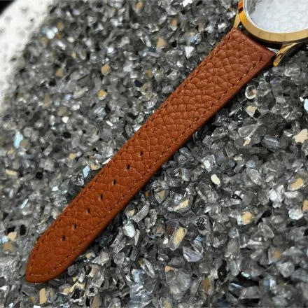 Jasnobrązowy pasek 16 mm skórzany DILOY 178.16.3 + GRATIS dwa teleskopy i narzędzie