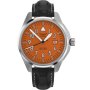 Zegarek Męski Aviator Swiss Made V.1.38.0.321.4 Aviator Airacobra 43 Type A srebrny z pomarańczową tarczą