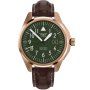 Zegarek Męski Aviator Swiss Made V.1.38.2.319.4 Aviator Airacobra 43 Type A różowozłoty z zieloną tarczą