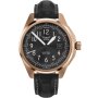 Zegarek Męski Aviator Swiss Made V.1.38.2.322.4 Aviator Airacobra 43 Type B różowozłoty z czarnym paskiem