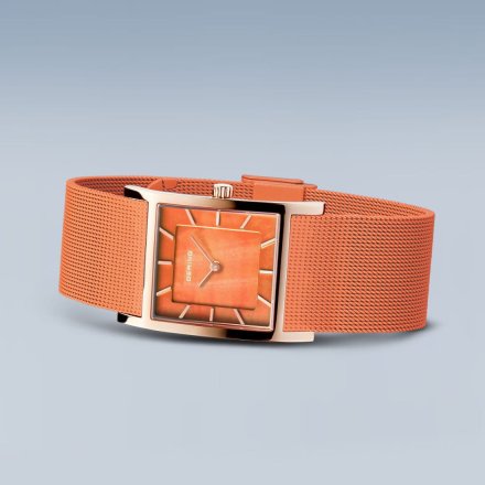 Zegarek Bering damski 10426-565-S pomarańczowy na bransolecie
