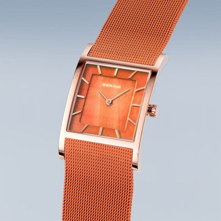Zegarek Bering damski 10426-565-S pomarańczowy na bransolecie