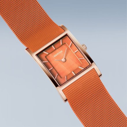 Zegarek Bering damski 10426-565-S pomarańczowy na bransolecie