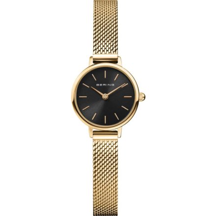 Bering Classic zegarek damski 11022-332 złoty z czarną tarczą
