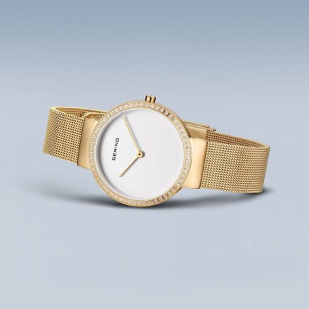 Zegarek Bering Classic 14531-330 damski złoty z kryształkami 