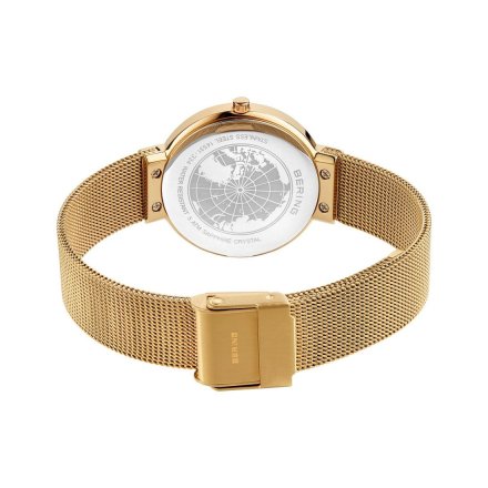 Zegarek Bering Classic 14531-334 damski złoty z białą tarczą