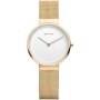 Zegarek Bering Classic 14531-334 damski złoty z białą tarczą