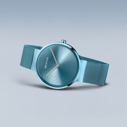 Zegarek  Bering Classic 14539-388 damski niebieski na bransolecie
