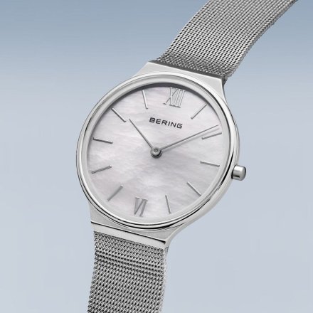 Zegarek Bering Ultra Slim 18434-000 srebrny z masą perłową