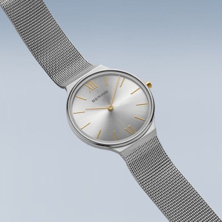 Zegarek Bering Ultra Slim 18434-010 srebrny ze złotymi detalami