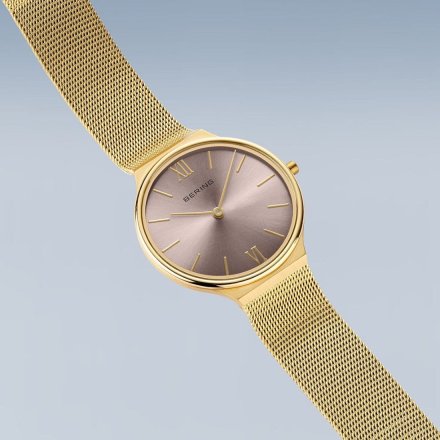 Zegarek Bering Ultra Slim 18434-336 złoty z różową tarczą