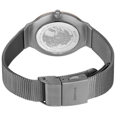 Zegarek Bering Ultra Slim 18434-369 szary z różowozłotymi detalami