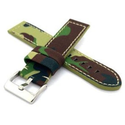 Zielony moro pasek przedłużany 26 mm skórzany DILOY 370EA.26.11 + GRATIS dwa teleskopy i narzędzie