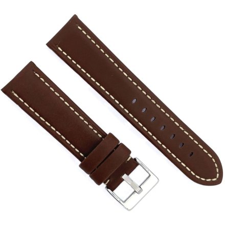 Brązowy pasek przedłużany 26 mm skórzany XL DILOY 377EA.26.02 + GRATIS dwa teleskopy i narzędzie