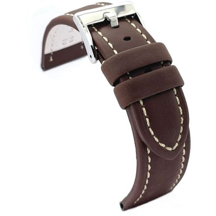 Brązowy pasek przedłużany 26 mm skórzany XL DILOY 377EA.26.02 + GRATIS dwa teleskopy i narzędzie