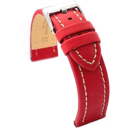 Czerwony pasek przedłużany 26 mm skórzany XL DILOY 377EA.26.06 + GRATIS dwa teleskopy i narzędzie