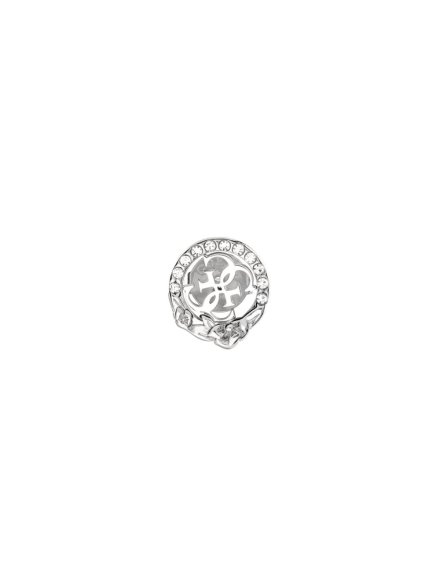 Guess 4 LOVE srebrne kolczyki z kryształami JUBE05041JW