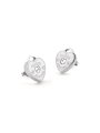 Guess Amore srebrne kolczyki serca kłódki JUBE05058JW