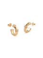 Guess BAMBOO złote kolczyki koła 18 mm JUBE05164JW