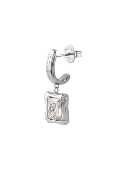 Guess BAMBOO srebrne kolczyki wiszące kryształy JUBE05172JW