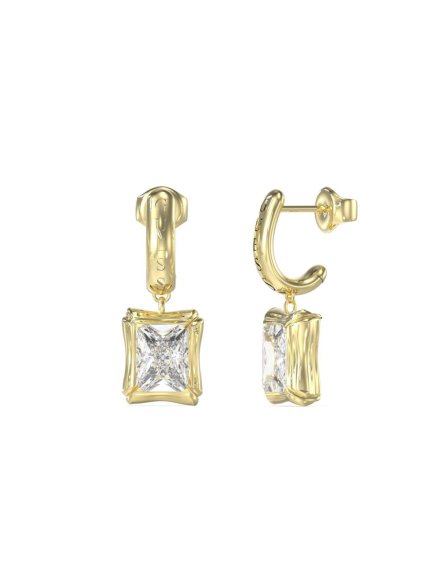Guess BAMBOO złote kolczyki wiszące kryształy JUBE05172JW
