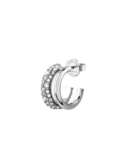 Guess FABULOUS ME srebrne kolczyki koła JUBE05197JW