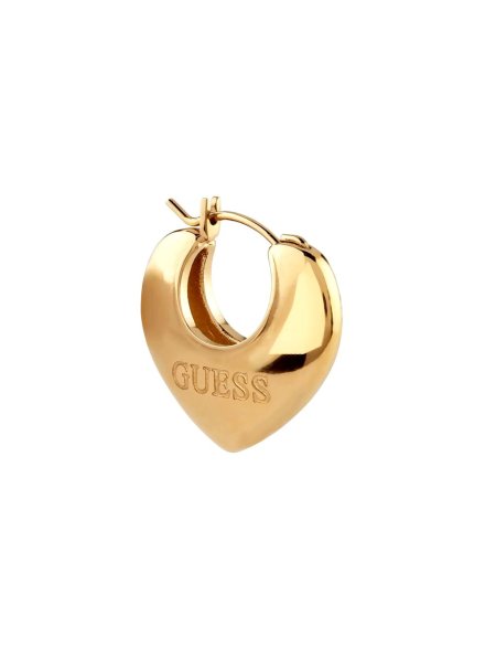 Guess CRAZY IN LOVE złote kolczyki serca retro vintage JUBE05207JW