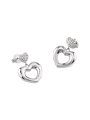 Guess CRAZY IN LOVE srebrne kolczyki serduszka JUBE05209JW