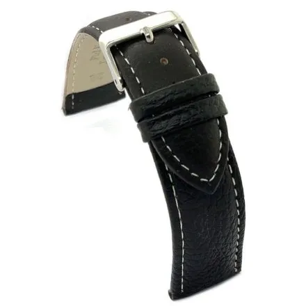 Czarny pasek przedłużany 16 mm XL skórzany DILOY P206EL.16.01 + GRATIS dwa teleskopy i narzędzie