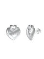 Guess CRAZY IN LOVE srebrne kolczyki serca JUBE05218JW