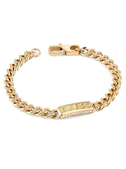 Guess Lion King złota bransoletka łańcuch pancerka JUMB05015JW