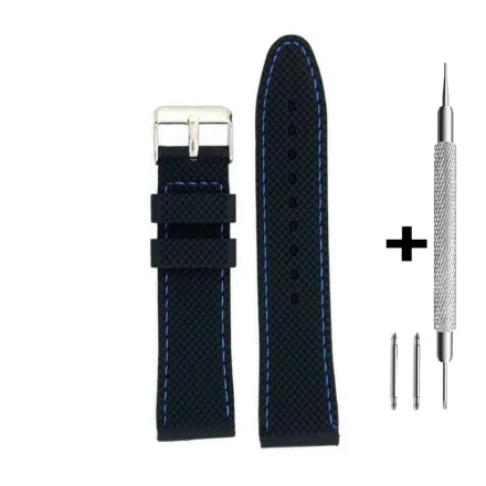 Czarny pasek 22 mm z tworzywa DILOY SBR22.22.52 + GRATIS dwa teleskopy i narzędzie
