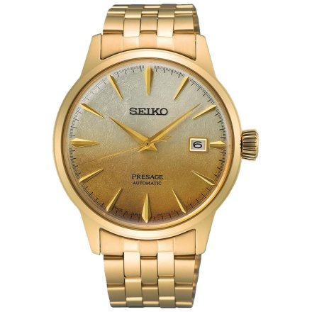 Seiko Presage SRPK46J1 elegancki zegarek automatyczny złoty