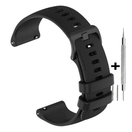 Czarny pasek 22 mm z tworzywa DILOY SBR42.22.01 + GRATIS dwa teleskopy i narzędzie