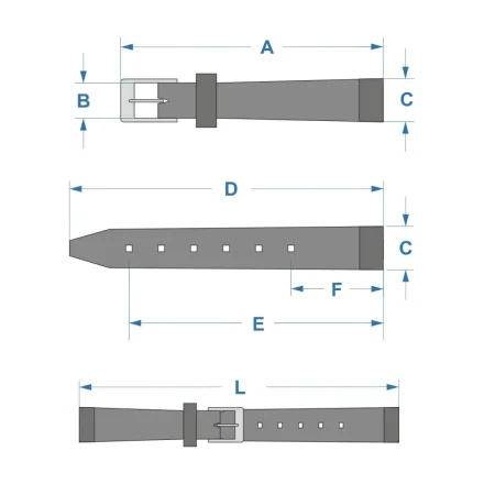 Niebieski pasek 20 mm z tworzywa DILOY SBR42.20.26 + GRATIS dwa teleskopy i narzędzie