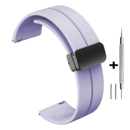 Liliowy pasek 22 mm z tworzywa DILOY SBR45.22.18 + GRATIS dwa teleskopy i narzędzie