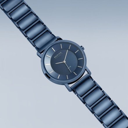 Bering Slim Solar 19535-797 Zegarek damski ceramiczny granatowy