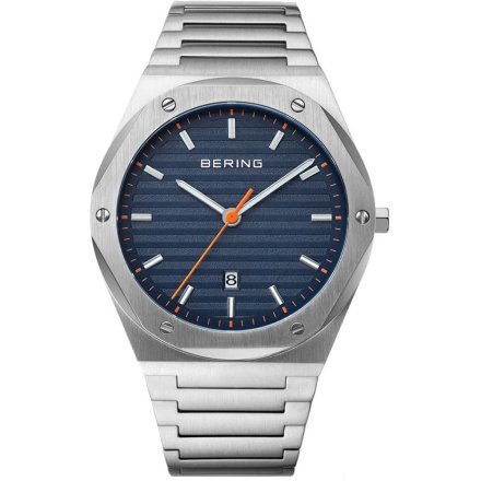 Zegarek Bering Classic 19742-707 męski srebrny z datownikiem