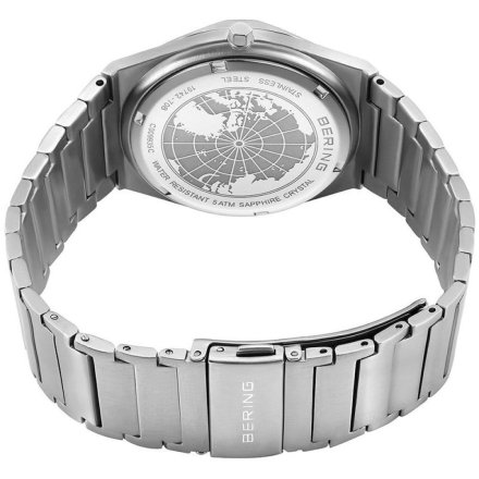 Zegarek Bering Classic 19742-708 męski srebrny z zieloną tarczą