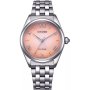 Citizen Eco-Drive Zegarek Damski srebrny z różową tarczą EM1140-80X