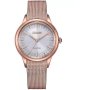 Citizen Eco-Drive Zegarek Damski różowozłoty z szarą tarczą EM1153-88A