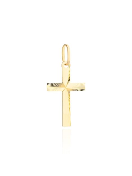 Zawieszka złoty krzyżyk diamentowany • Złoto 585 0.44 g