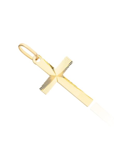 Zawieszka złoty krzyżyk diamentowany • Złoto 585 0.44 g