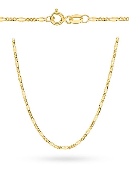 Łańcuszek złoty 45 cm splot figaro gucci • Złoto 585 1.94 g