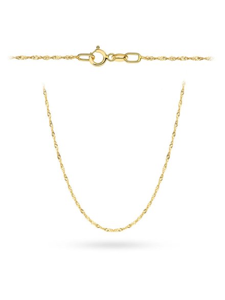 Łańcuszek złoty 50 cm splot singapure • Złoto 585 1.57 g