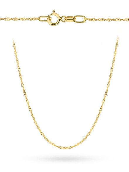 Łańcuszek złoty 50 cm splot singapure • Złoto 585 2.76 g