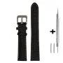 Czarny pasek 18 mm skórzany CHERMOND A108 + GRATIS dwa teleskopy i narzędzie