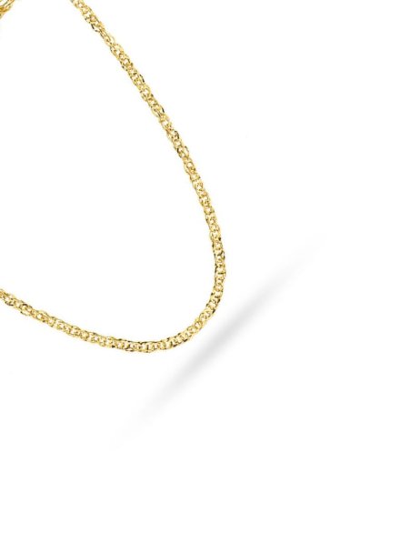 Łańcuszek złoty 50 cm splot singapure podwójnie skręcony • Złoto 585 0.92 g