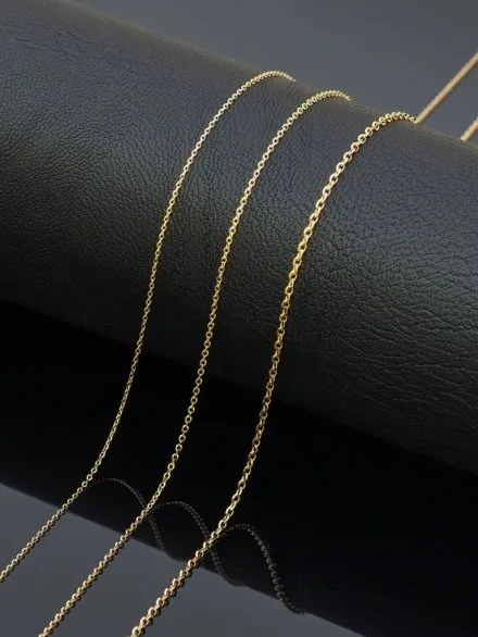 Łańcuszek złoty 42 cm splot rolo diamentowany • Złoto 585 0.87 g