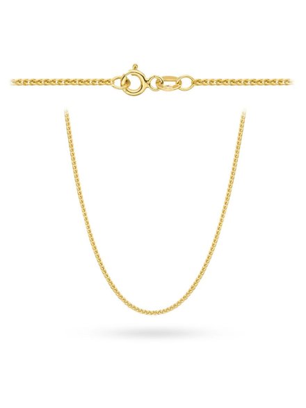 Łańcuszek złoty 50 cm splot lisi ogon • Złoto 585 2.46 g